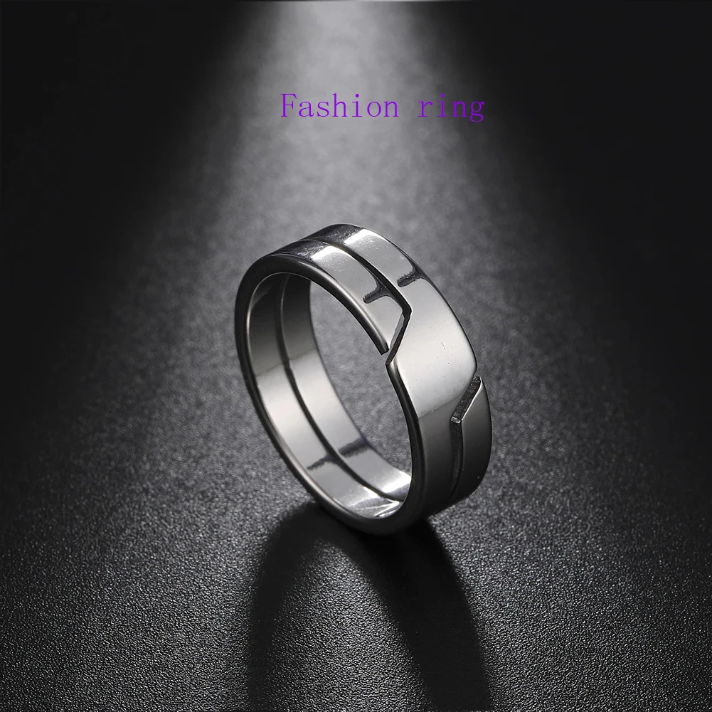 

2023 New Hot Trend fashion stainless steel couple ring men's and women's casual finger ring jewelry engagement anniversary gift