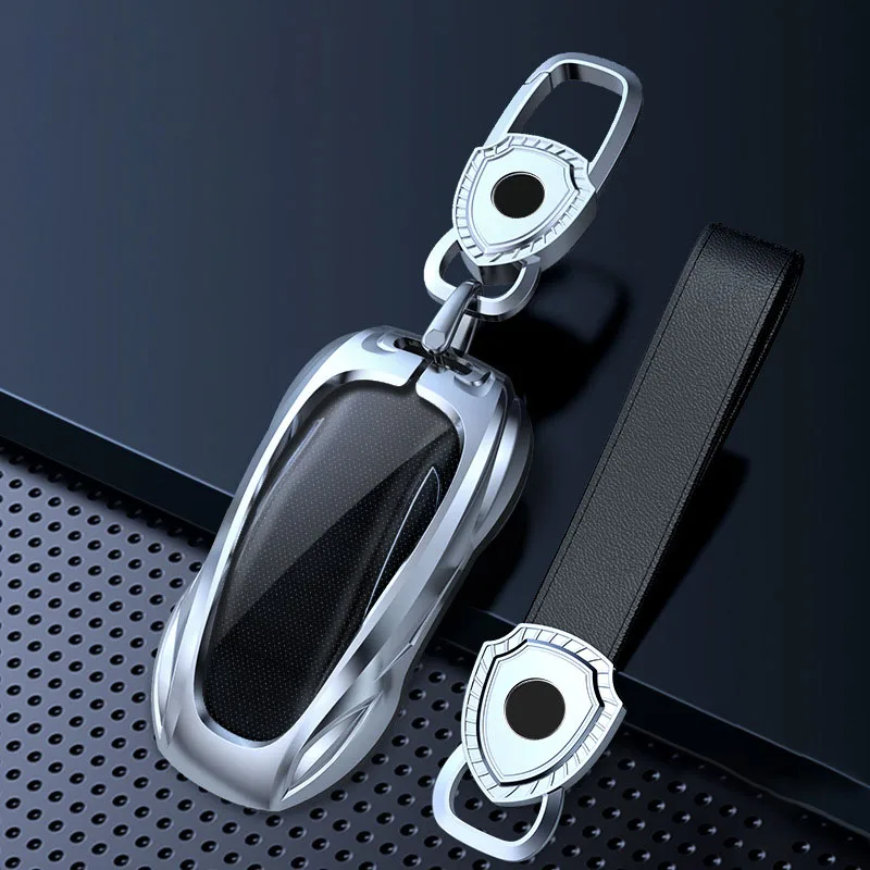 

Новинка автомобильный брелок из цинкового сплава с дистанционным управлением чехол высокого качества защитный корпус брелки для Tesla Model X Y ...