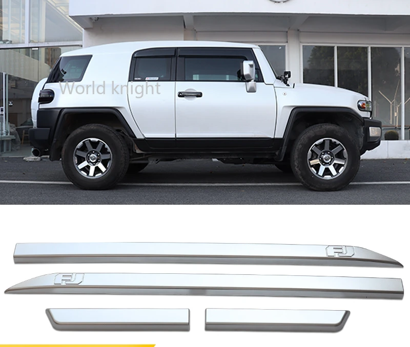 

4pcs For Toyota FJ Land Cruiser 2006-2017 Car Exterior Styling Mouldings Door Bumper Guard Side Lower Trim Molding Sealing Strip