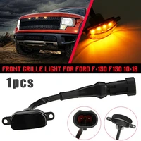 1front grille grill led light smoke lamp amber for ford f 150 f150 2010 2018 front grille led light car accessories