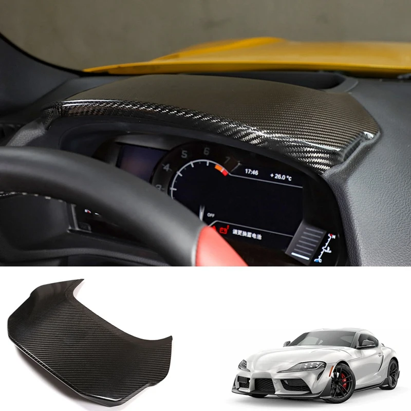 

Car Interior Carbon Fiber Dashboard Speedometer Instrument Panel Trim for Toyota Supra 2019 2020 2021 2022