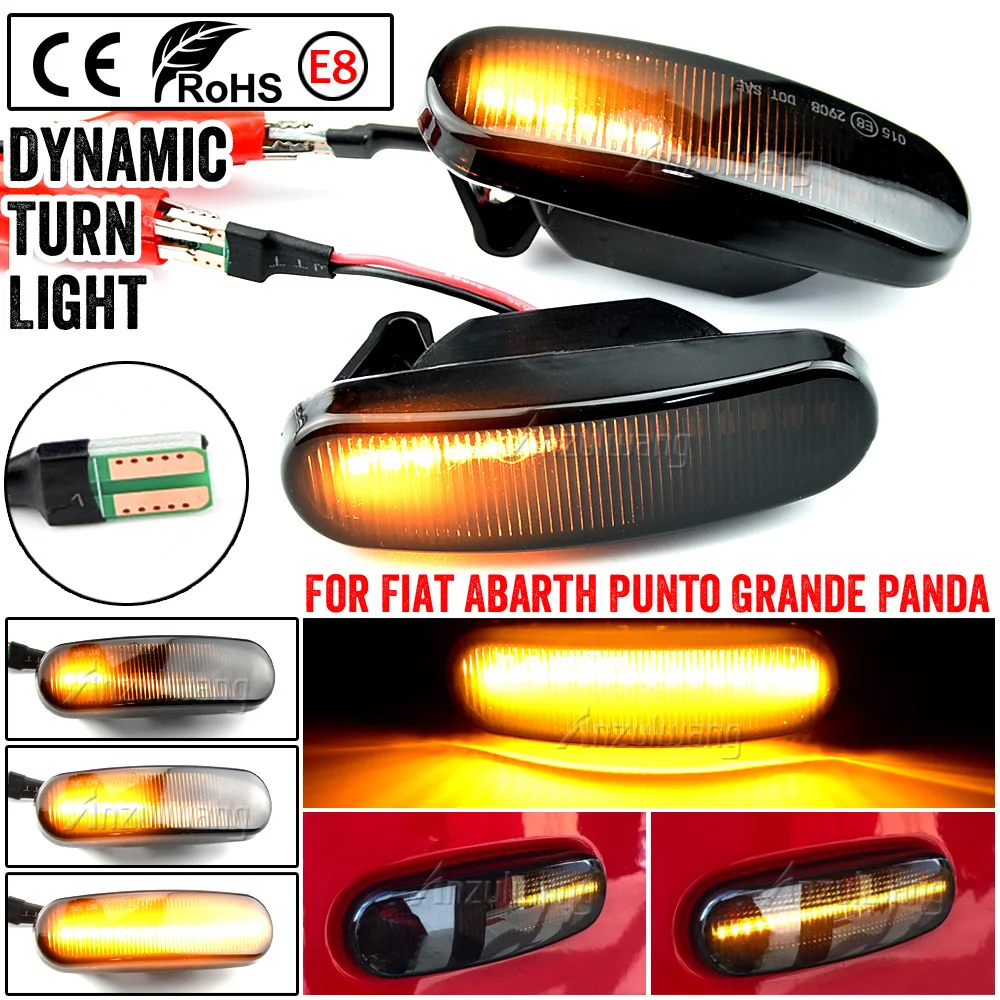 

Sequential Lamp For Fiat Doblo Panda Idea Stilo Fiorino Multipla Punto Qubo Linea Musa LED Dynamic Turn Signal Side Marker Light