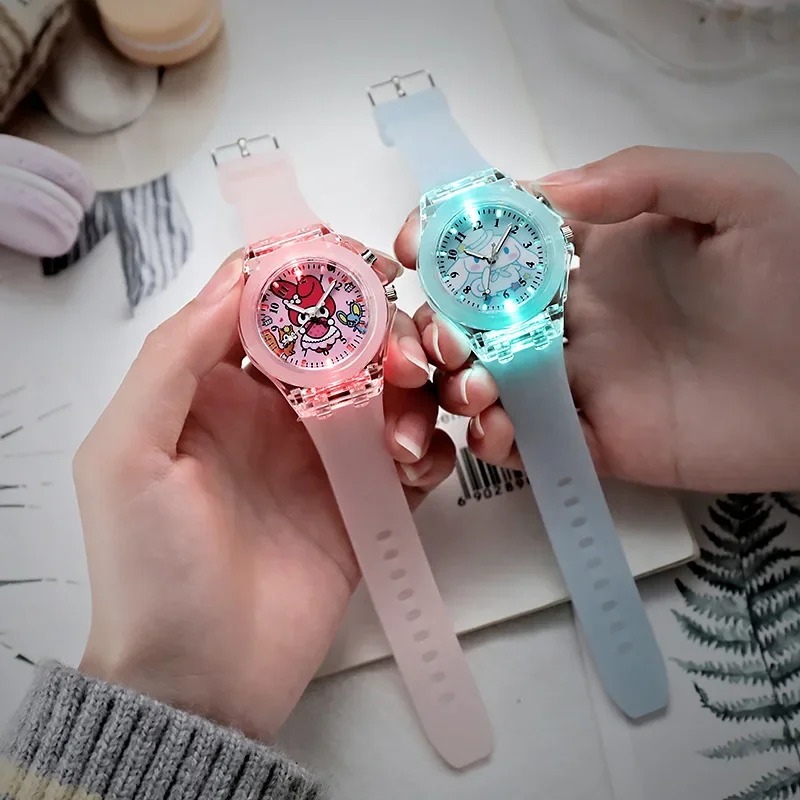 New Glowing Night Light Student Children's Watch Cute Cartoon Silicone Led Doll Wholesale Manufacturer