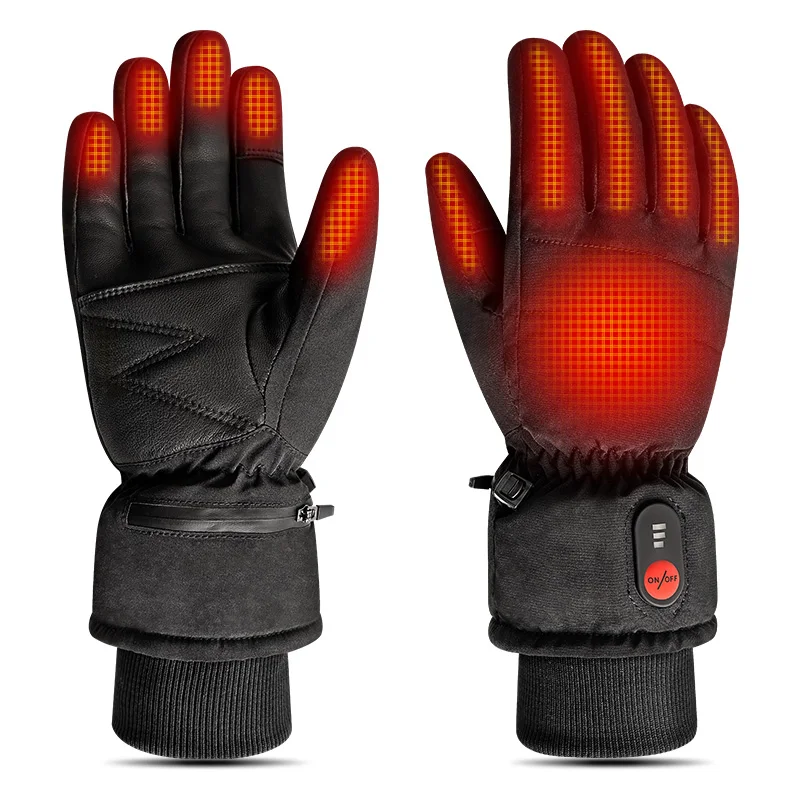 

Winter Touch Screen Electric Gloves Motorcycle Rechargeable Heating Gloves Warm Motorcycle Off Road Mountain Waterproof Skiing