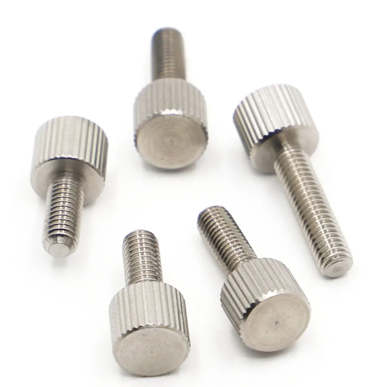 

Винт с накатанной головкой и плоской круглой головкой, затягивающий вручную, винт с накатанной головкой M2 M2.5 M3 M4 M5 M6, болт с накатанной головкой шасси, регулировка без инструментов, нержавеющая сталь 304