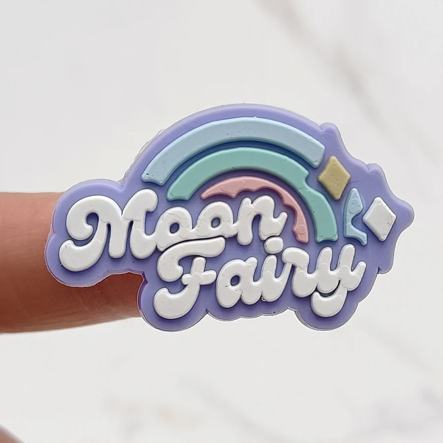 Moon Fairy PVC Shoe Buckle Accessories Funny DIY Unicorn Butterfly Fishtail Shoe Decoration Jibz For Crocs Charms Kid Party Gift