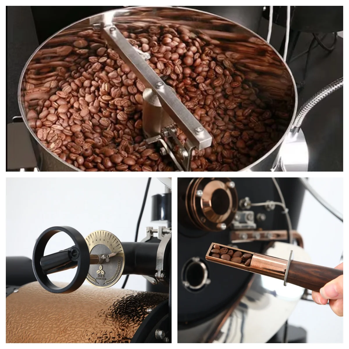 Фото Wintop WS 1 2 3 кг промышленная коммерческая машина для обжарки кофе Tostadora De Cafe Santoker кофеварка №4