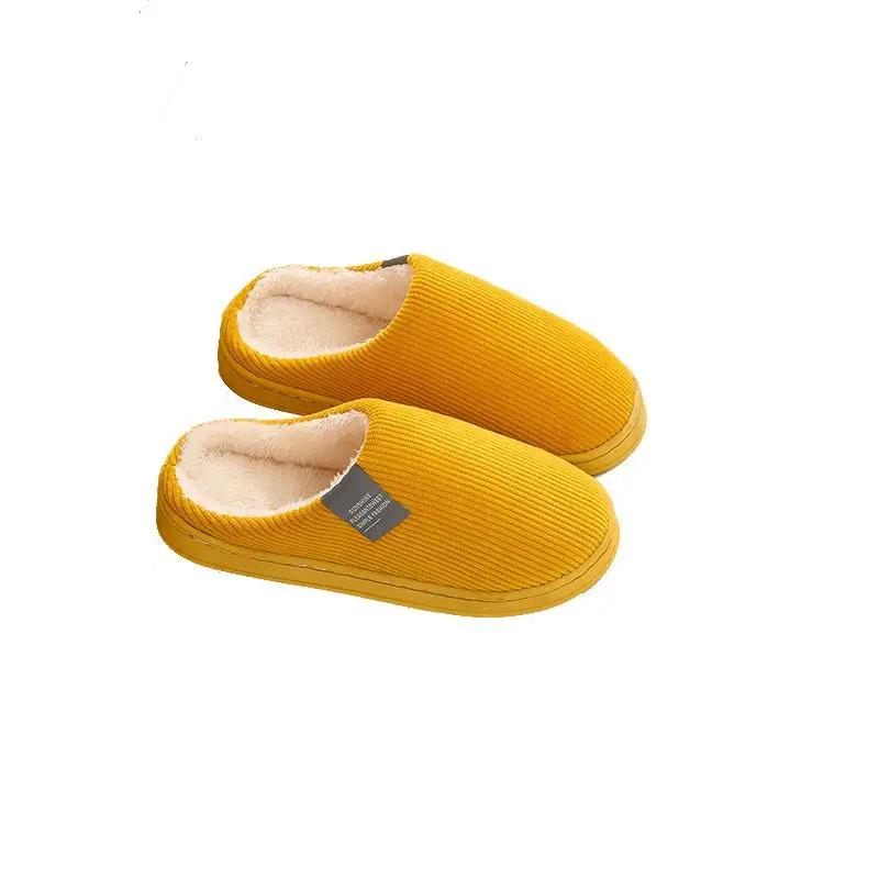 

Тапки хлопковые для мужчин и женщин, теплые Нескользящие домашние тапочки, плюшевые, хлопковые шлепанцы для дома, пар