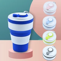 hot folding silicone cup portable silicone telescopic drinking collapsible coffee cup multi function foldable silica mug travel