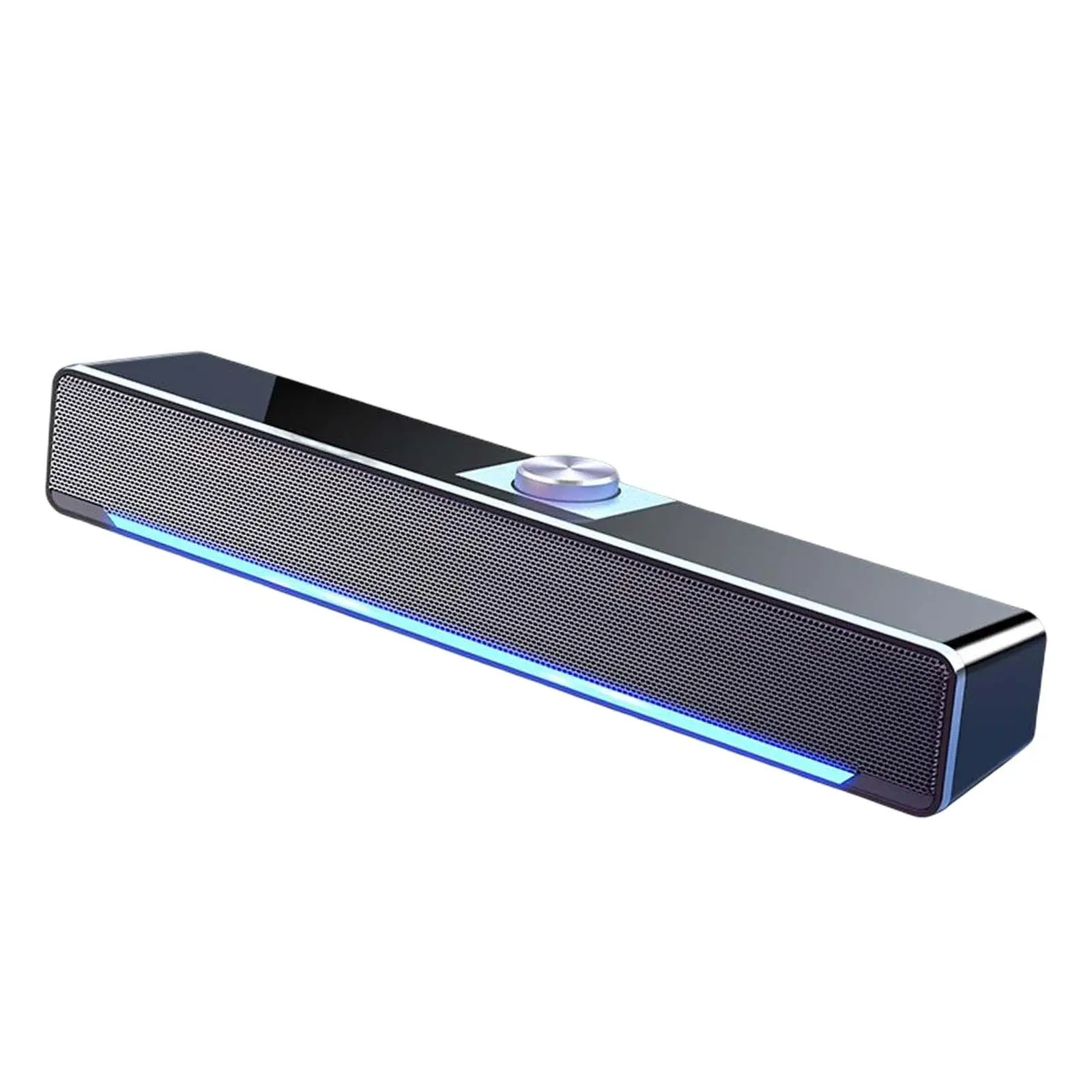 Computer Speaker Mini USB Powered Subwoofer V5.0 with Ambient Light Soundbar Speakers for Dormitory Desktop Monitor Gaming PC