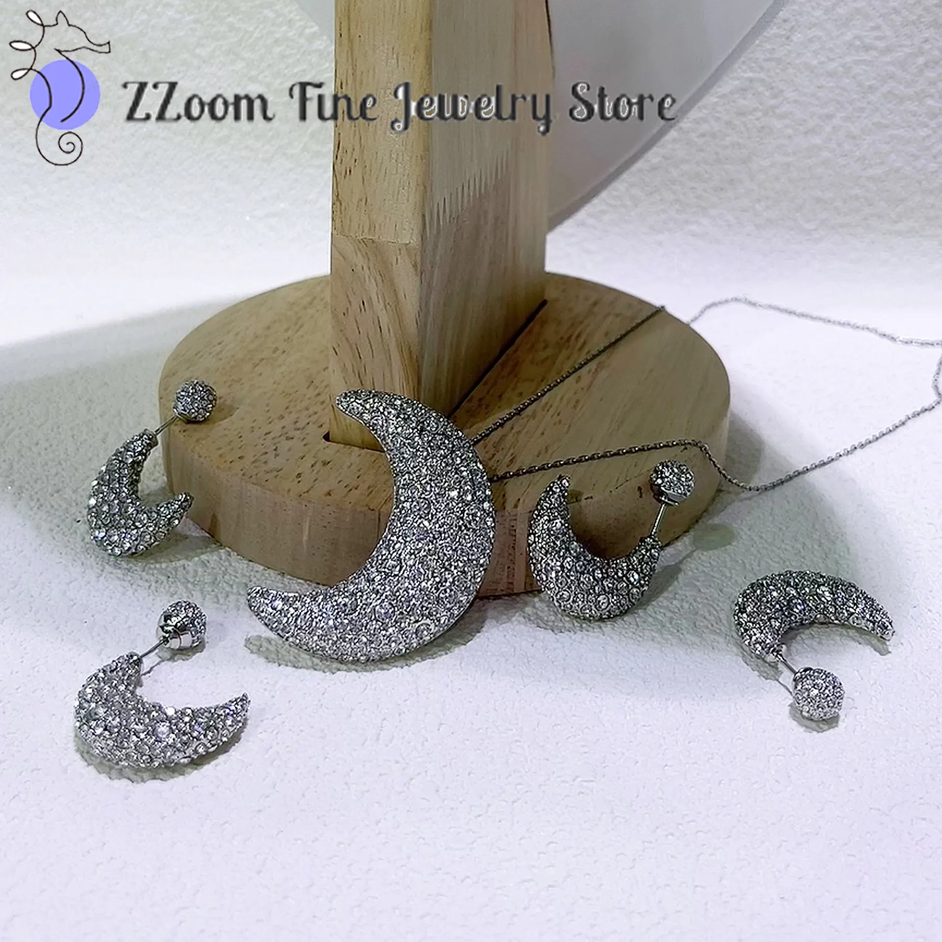 Moon Silver Black высокое качество оригинальный новый трендовый набор Модный изысканный