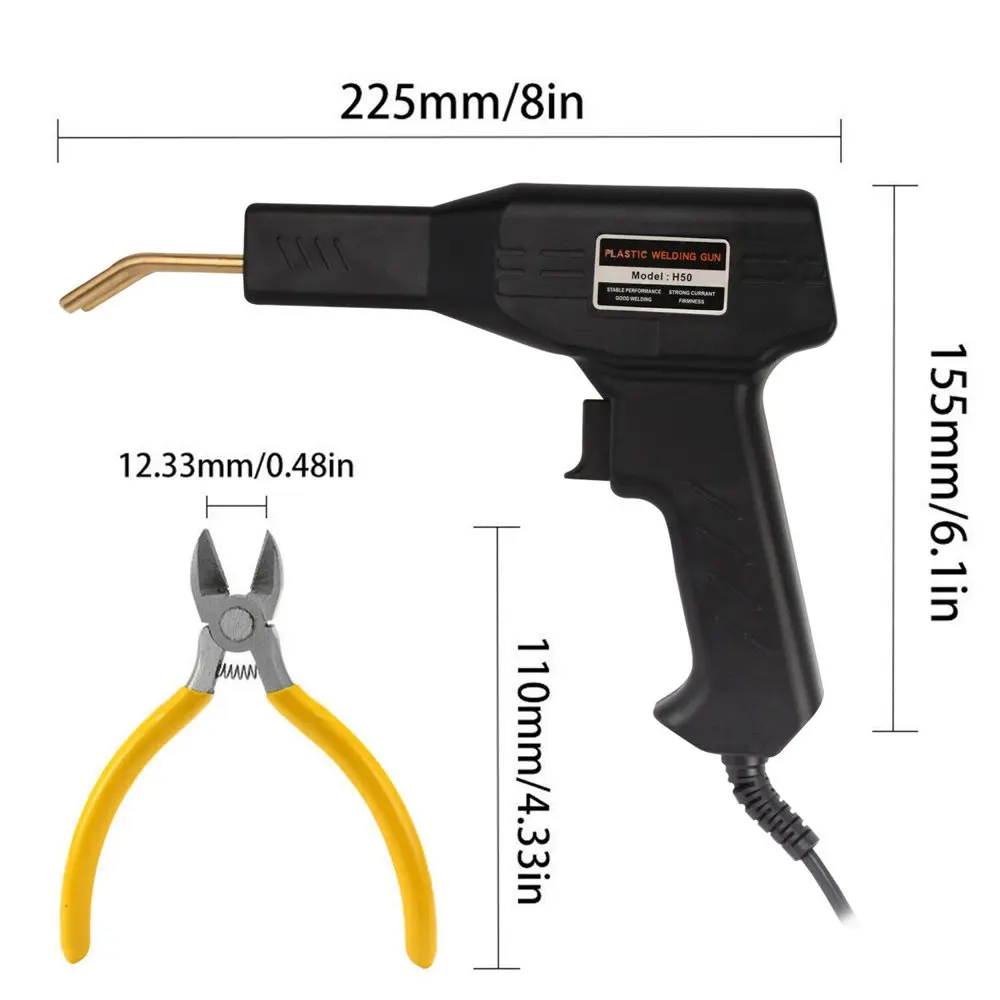 

Plastic Welding Gun Hot Stapler Car Bumper Repair Kit with 600 Staples