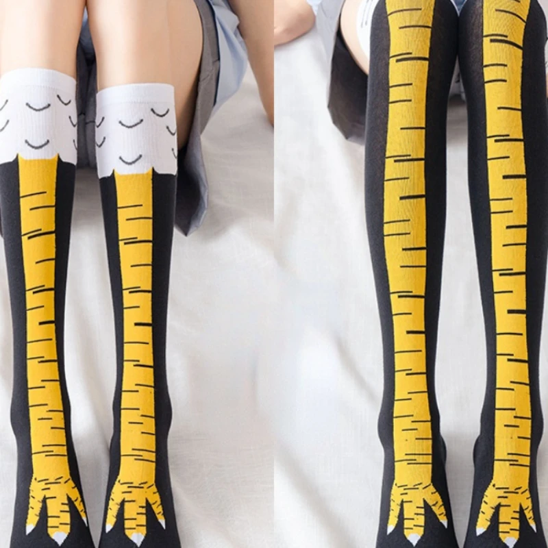 Socks that look like chicken feet Fitness stovepipe long tube cotton socks Autumn and winter cotton socks women socks girl socks