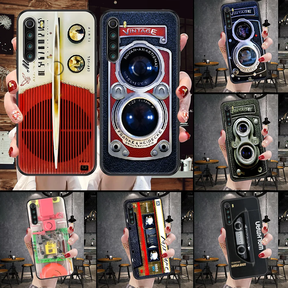 

Old Radio cassette VHS Phone Case For Xiaomi Redmi Note 7 8 9 10 7A 8T 9A 9T 9S 10S Pro black 3D hoesjes luxury back pretty