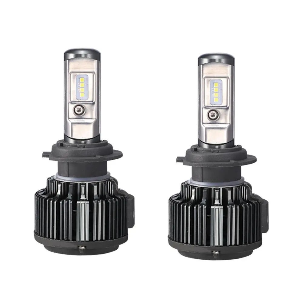 

New 1 Pair T6 Car LED Headlights H7/9005/9006/H4 High Power Shockproof 6000K Super Bright Auto Headlamp Day Time Running Lights