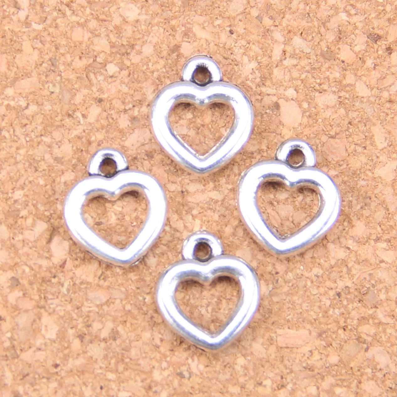 

192 шт. подвески в виде сердца, размеры 12x1, 0 мм, стиль ретро, для самостоятельного изготовления браслетов и ожерелий