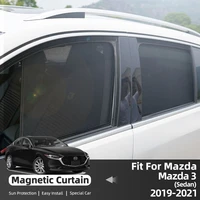 car side window sunshade for mazda 3 sedan 2019 2020 2021 magnetic interior mesh cover front rear custom accessory sun visor