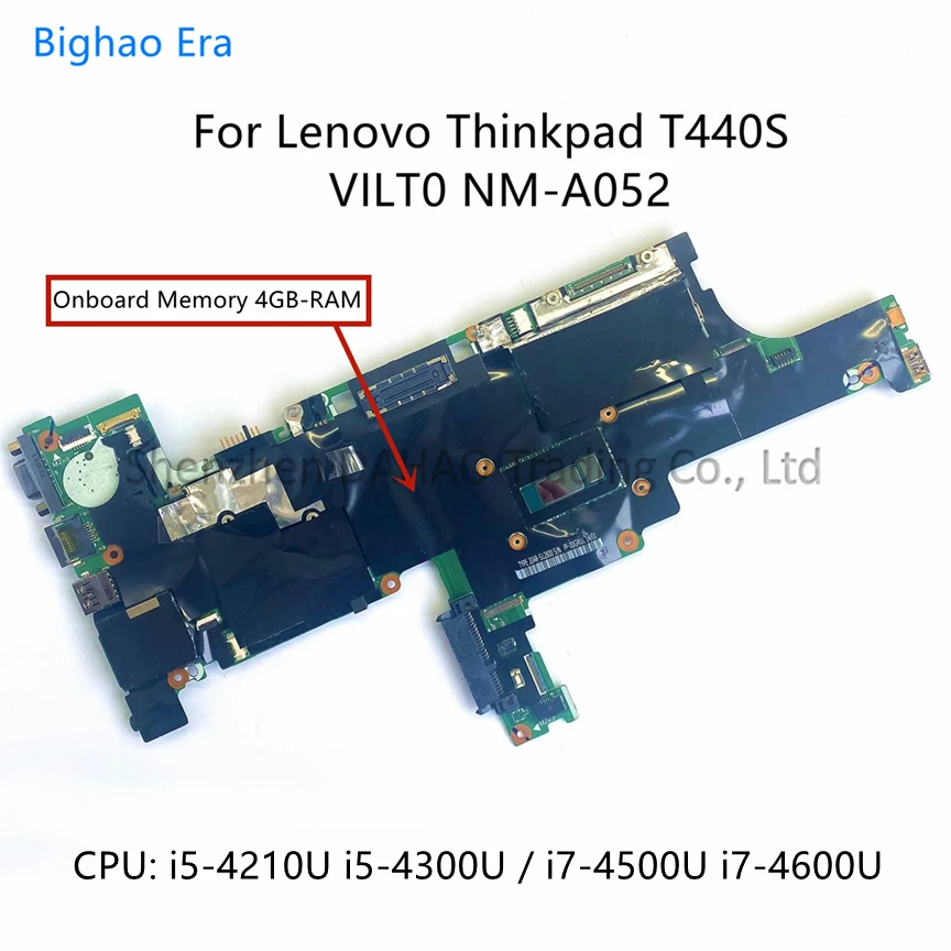 Материнская плата VILT0 для ноутбука Lenovo Thinkpad T440S с NM-A052 CPU 4G-RAM Fru:04X3905 04X3903 04X3964 04X3960