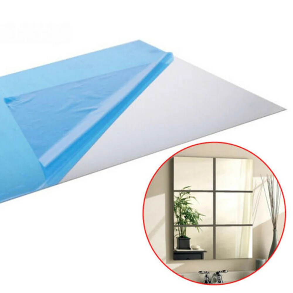 

9Pcs 15CM Wall Stickers Square Mirror Tile Acrylic Stikers Decal TV Setting Wall Sofa Setting Wall Dining Room Home Decoration