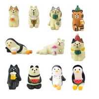 funny cat penguin panda pig miniatures animal figures creative handicraft ornaments crafts car accessories aesthetic room decor
