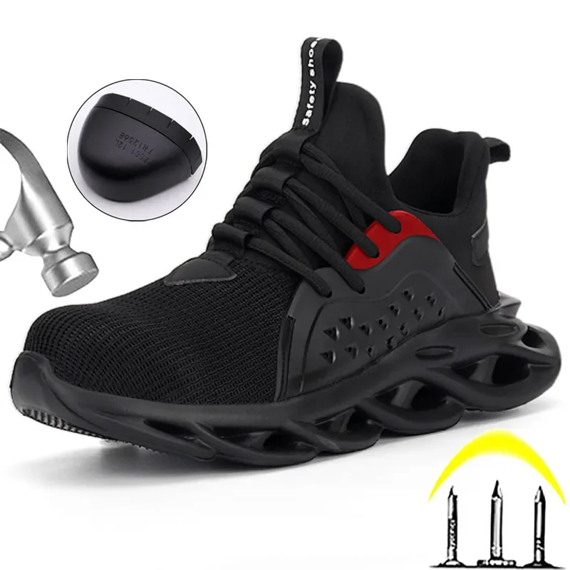 

2023 Work Sneakers Men Indestructible Shoes Work Safety Shoes With Steel Toe Cap Puncture-Proof Male Security Protective Shoes