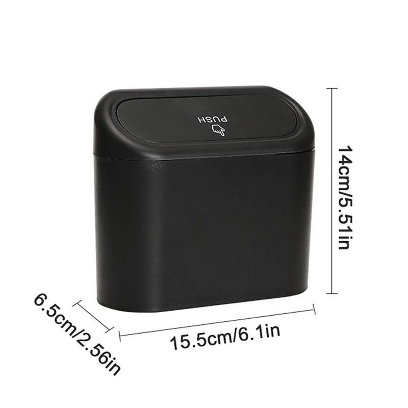 Портативный автомобильный мусорный бак подвесной мини-автомобильный с крышкой