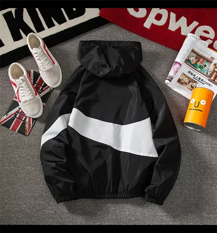 

NEW IN Men and Women Thin Jacket Streetwear Spring Autumn Windbreakers Zipper Hooded Coat Bomber Jacket