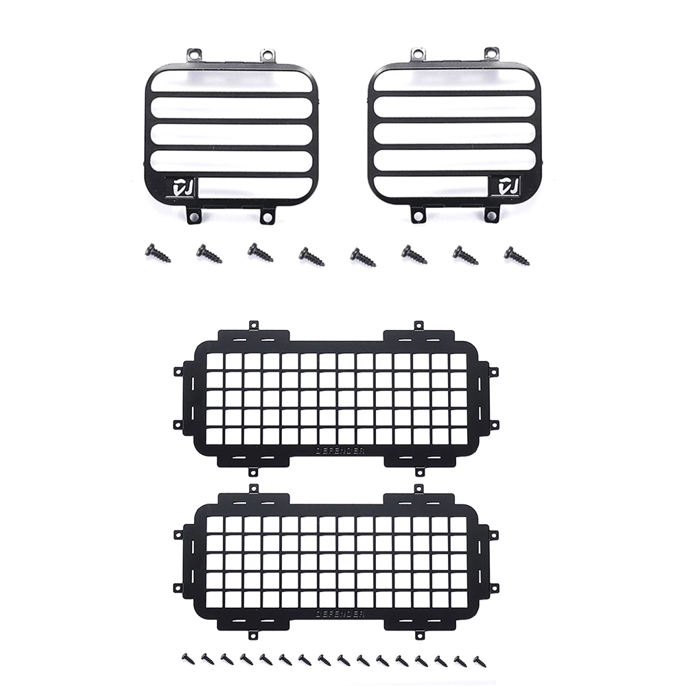 

For MN D90 D99S MN99S 1/12 Front Light Lamp Guards Headlight Cover & Metal Stereoscopic Window Mesh Protective Net