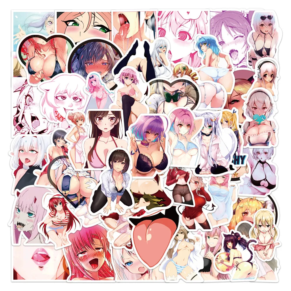 

50 Pcs Anime Hentai Sexy Pinup Bunny Girl Waifu Decal Graffiti Stickers DIY Luggage Phone Computer Car Sticker Girls Toys