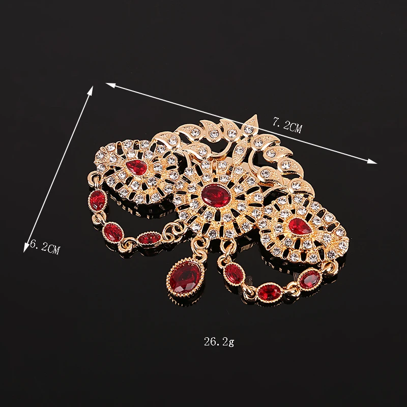 Набор свадебных ювелирных украшений из марокканской броши и сережек для невесты