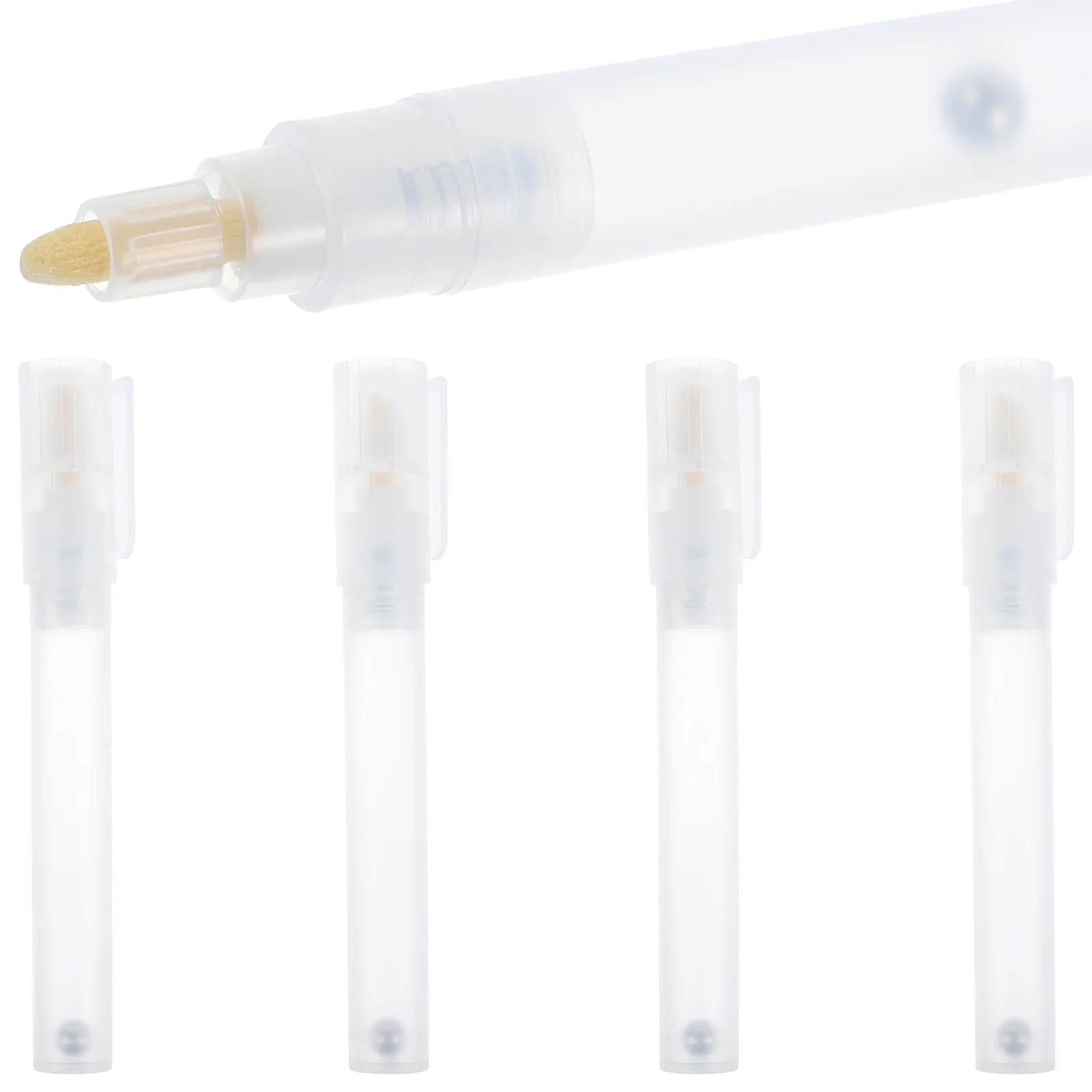 

4 Pcs Refillable Pen Pens Empty Painting Holder Clear Fine Tip Marker Shell
