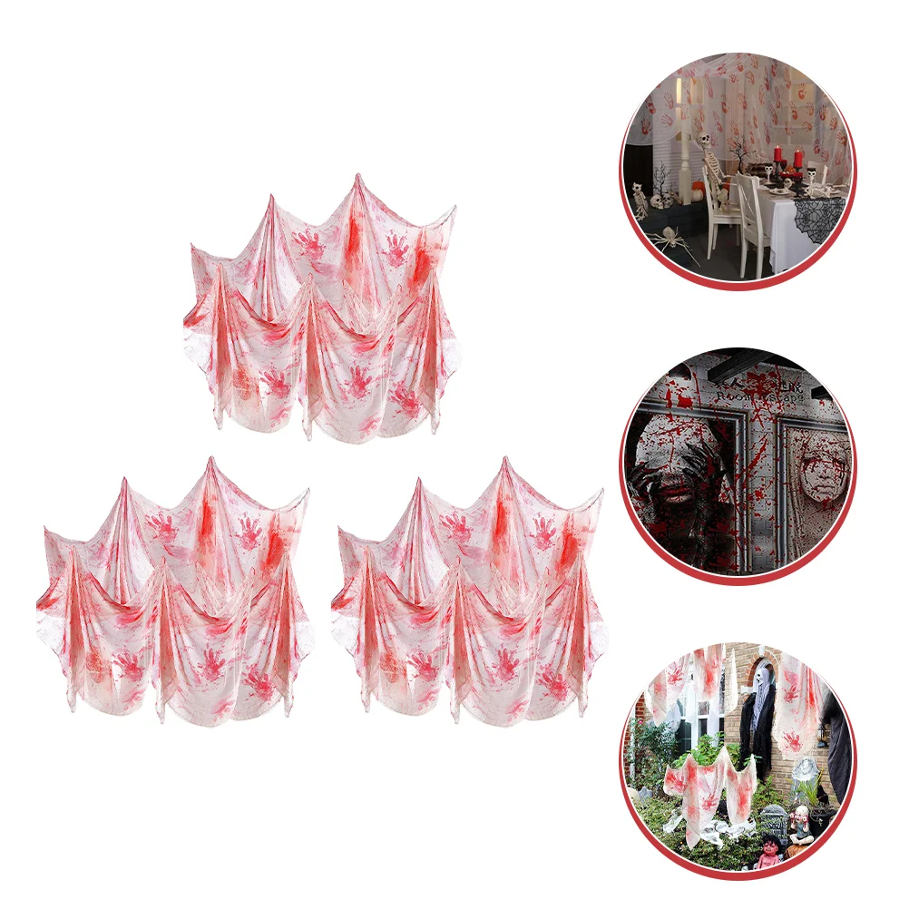 

3 шт., легкая прочная кровавая дверная занавеска с хорошей текстурой