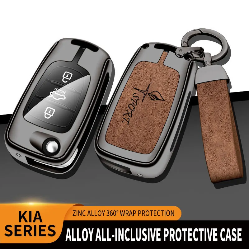 

Zinc Alloy Car Key Case For Kia Sportage Rio 3 Soul Optima Ceed Pro K5 K2 Pride For Hyundai i20 i30 ix20 ix35 Elantra Accent