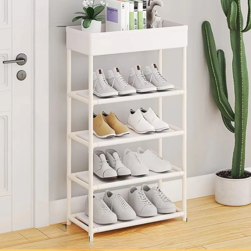 Простая полка для обуви многослойный пылезащитный органайзер экономия места