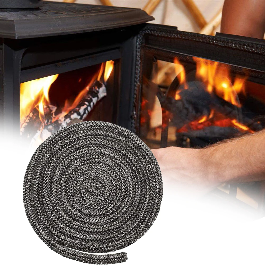 

Fiberglass Rope Seal 118inch/3meters 12 Mm 78 Inch/ 2meters Black Durable Fiberglass For Boiler Industrial Oven
