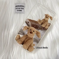 korean ins niche designer bread dog case for iphone1312promax1113pro mobile phone case soft tpu cover