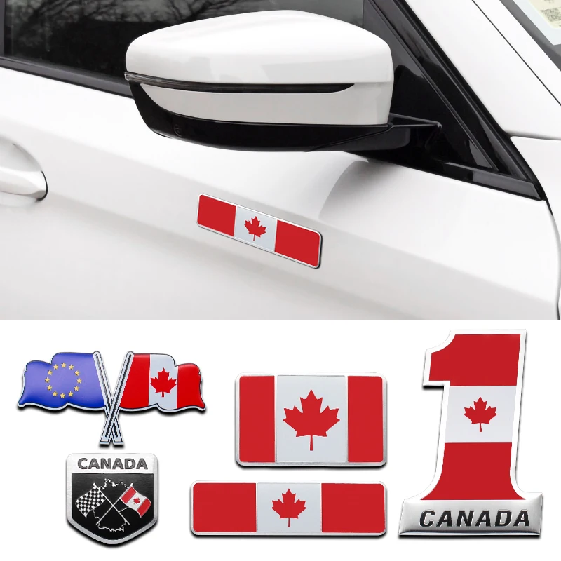 1 шт. 3D металлический алюминиевый автомобильный Стайлинг логотип Канады наклейки