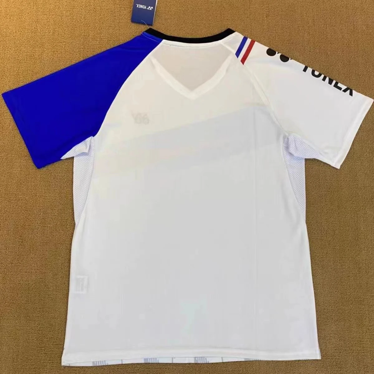 YY badminton T-shirt half sleeve white red quick dry breathable absorbent men and women outdoor sports