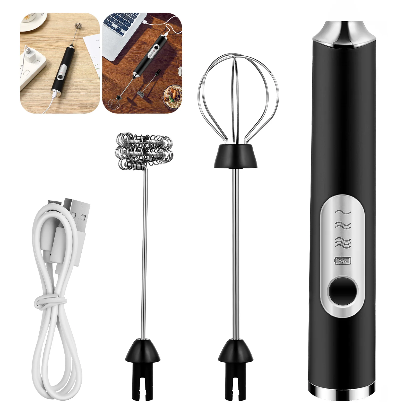 

Whisk Frother Mixer Electric Egg Coffee Foam Handheld Maker Beater Drink Mini Hand Baking Blender Danish Dough Mixers Foamer