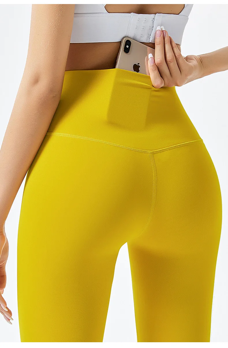 2023 Women Yoga High Waist Pants Sports Buttery Soft Fitness Pants Tummy Control Gym Sport No T Wire Nake Feeling Legging images - 6
