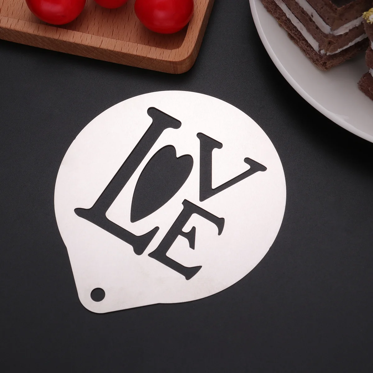 

Round Stencil Template Chocolate Molds Coffee Stencils Molds Chocolate Thicken Christmas Stencil Barista Stencils