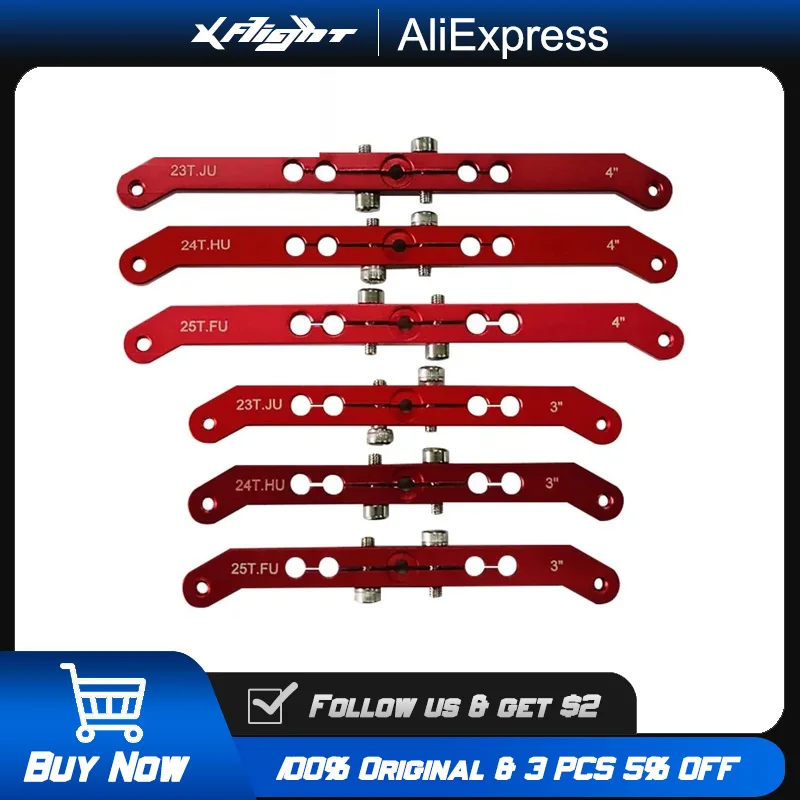 Фото Алюминиевый сервопривод XFlight с ЧПУ 23T/24T/25T для JR Hitec Futaba, двойной рычаг 3-4 дюйма, детали радиоуправляемого самолета №1