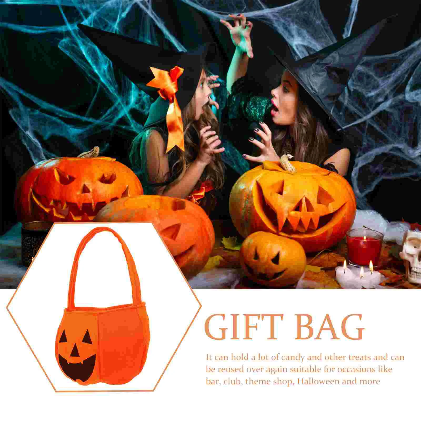 5 шт. корзина с тыквой и подачами ведра корзины сумки для конфет подарок на