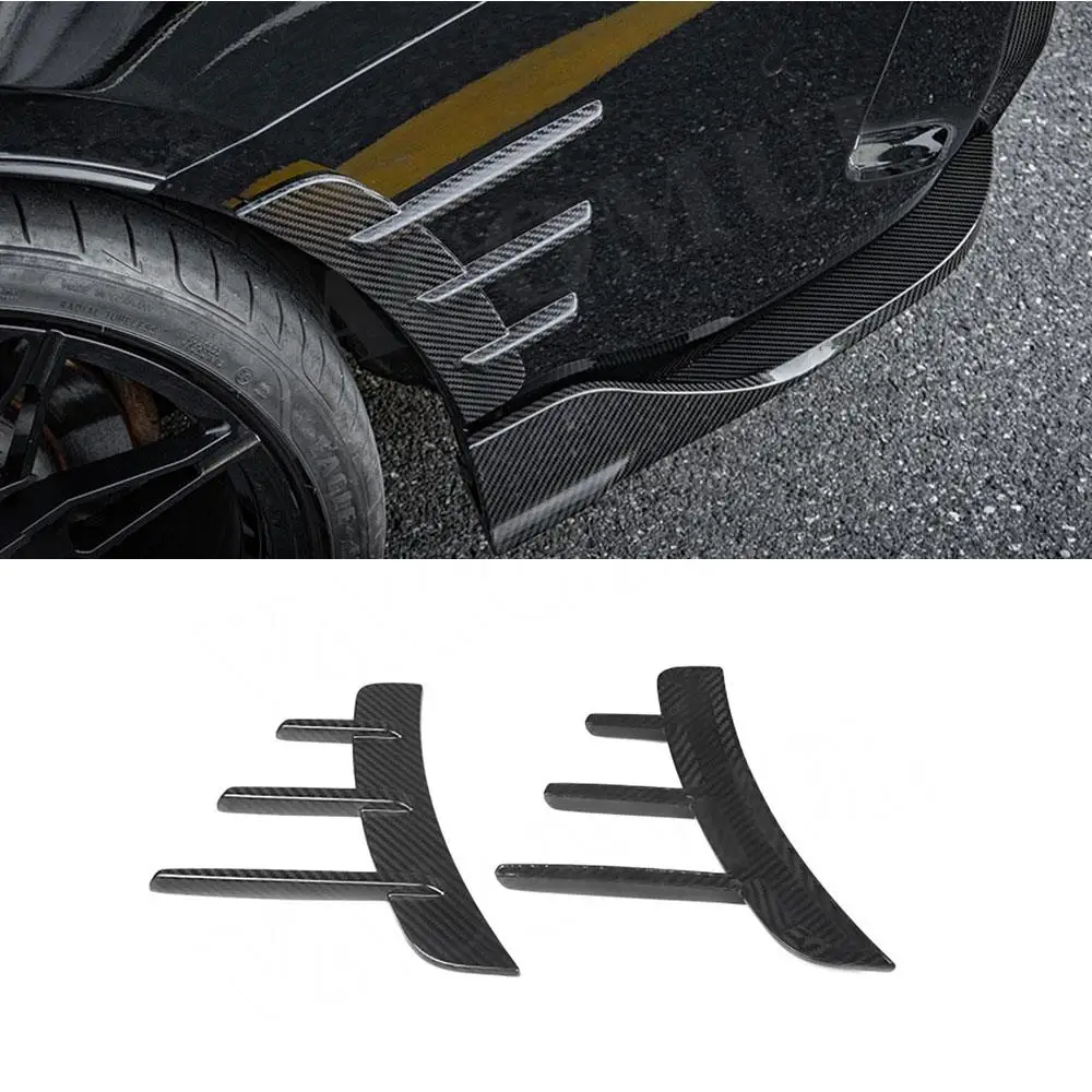 

Dry Carbon 2Pcs For BMW 4 Series G22 G23 Coupe 2021 +Rear Bumpers Skirt Air Vent Trim Spoiler Canards Splitters Car Styling FRP