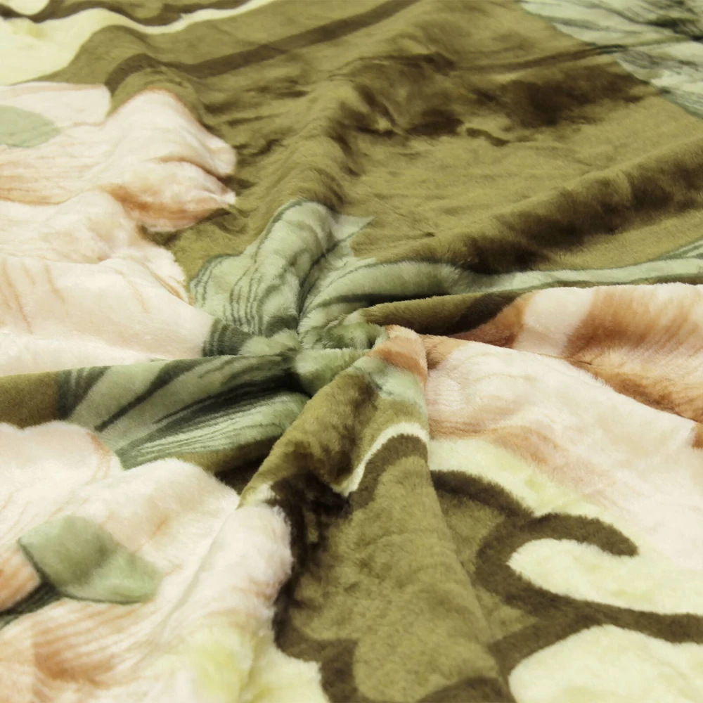 Плед &quotТыква лилия&quot хаки 150x200 полуторный облегченный Смун |