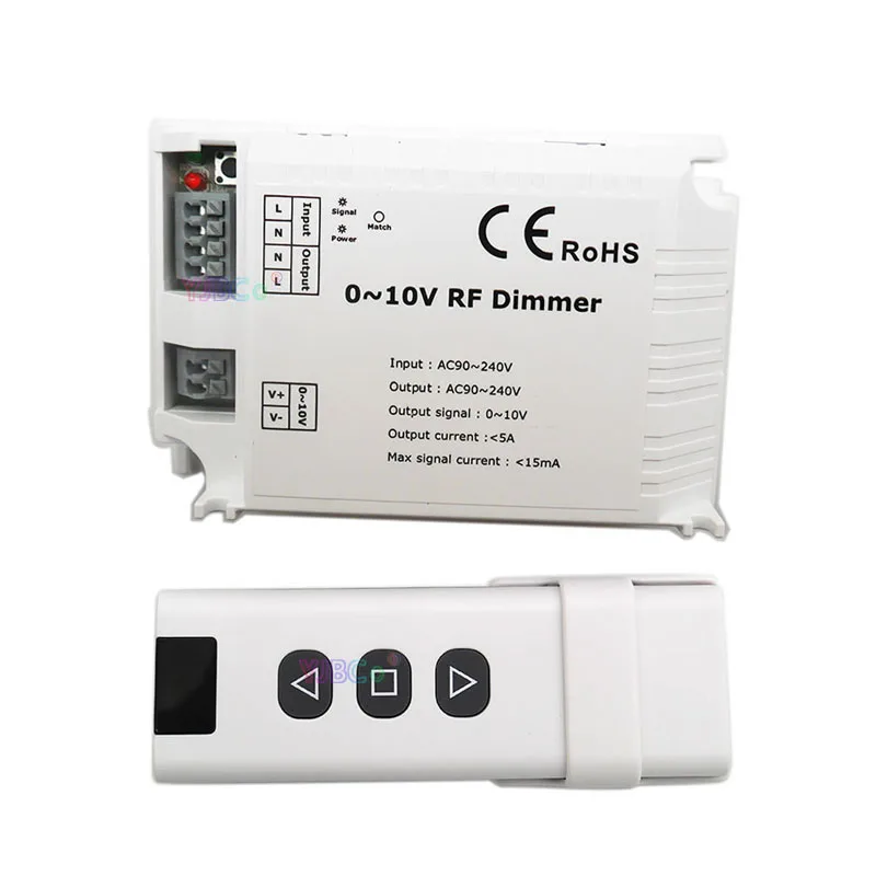 High Voltage LED RF Dimmer DM015 AC110V 220V 1 Channel 0-10V 1CH Trailing Edge Dimming 3 Key with Remote LED RF Dimmer Control