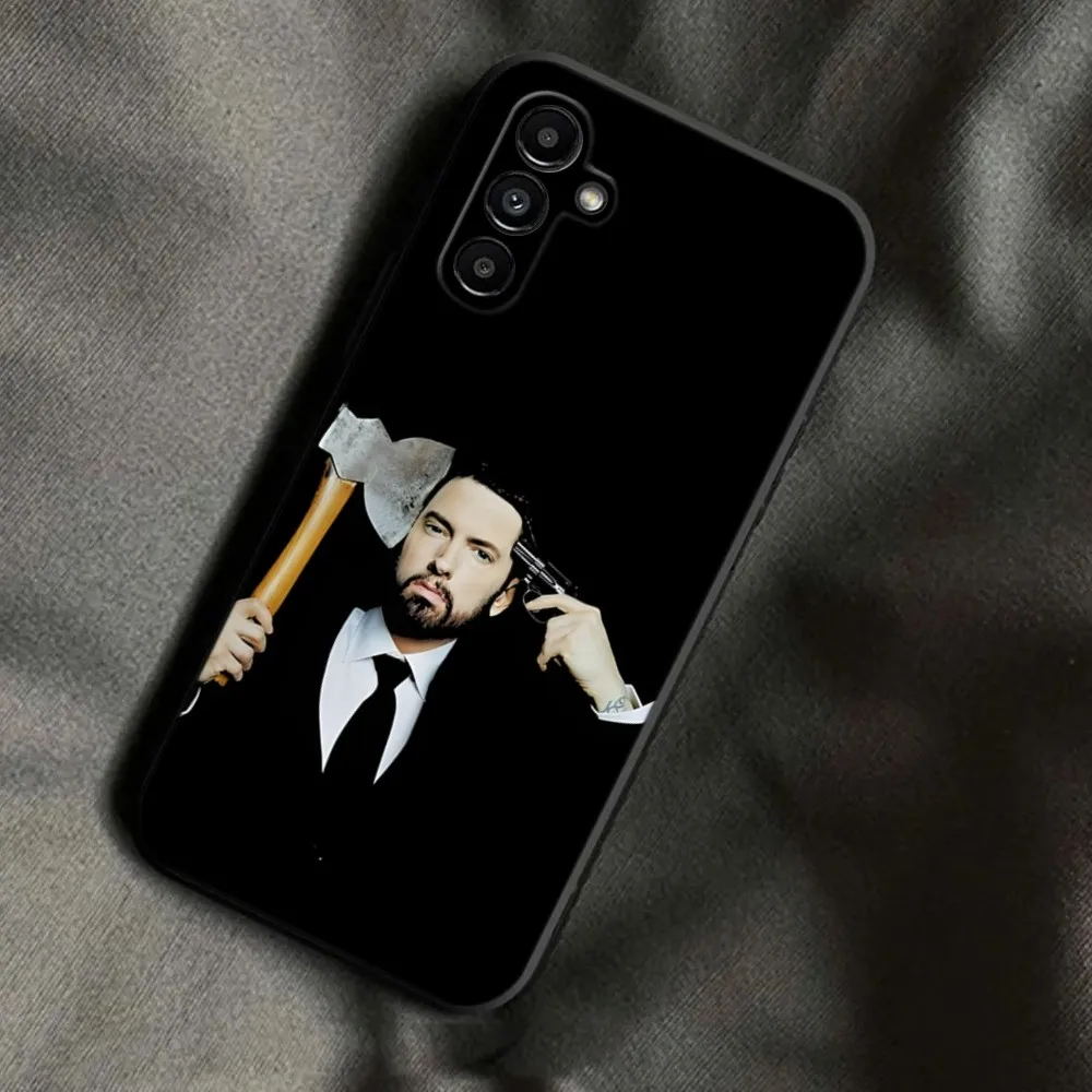 Чехол для телефона E-Eminem Rapper Rap God Samsung Galaxy A13 A21s A22 A31 A32 A52 A53 A71 A80 A91 мягкий черный