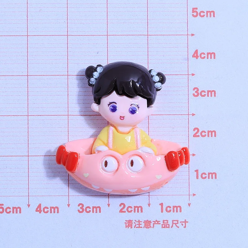 6 шт. милые Мультяшные дорожные аксессуары из смолы для мальчиков и девочек с