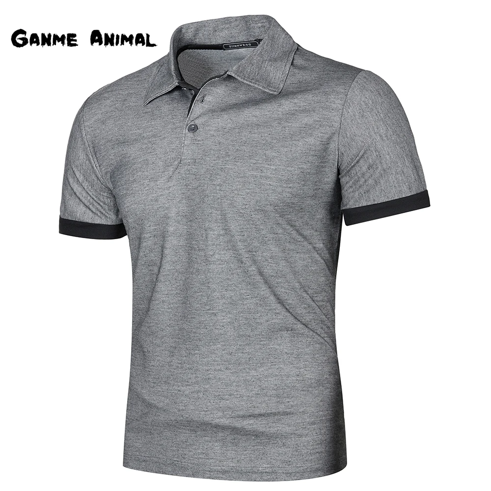 

Summer Men Short Sleeve Color Match T-Shirt Streetwear Casual Fashion Men Lapel Collar Polo Shirt