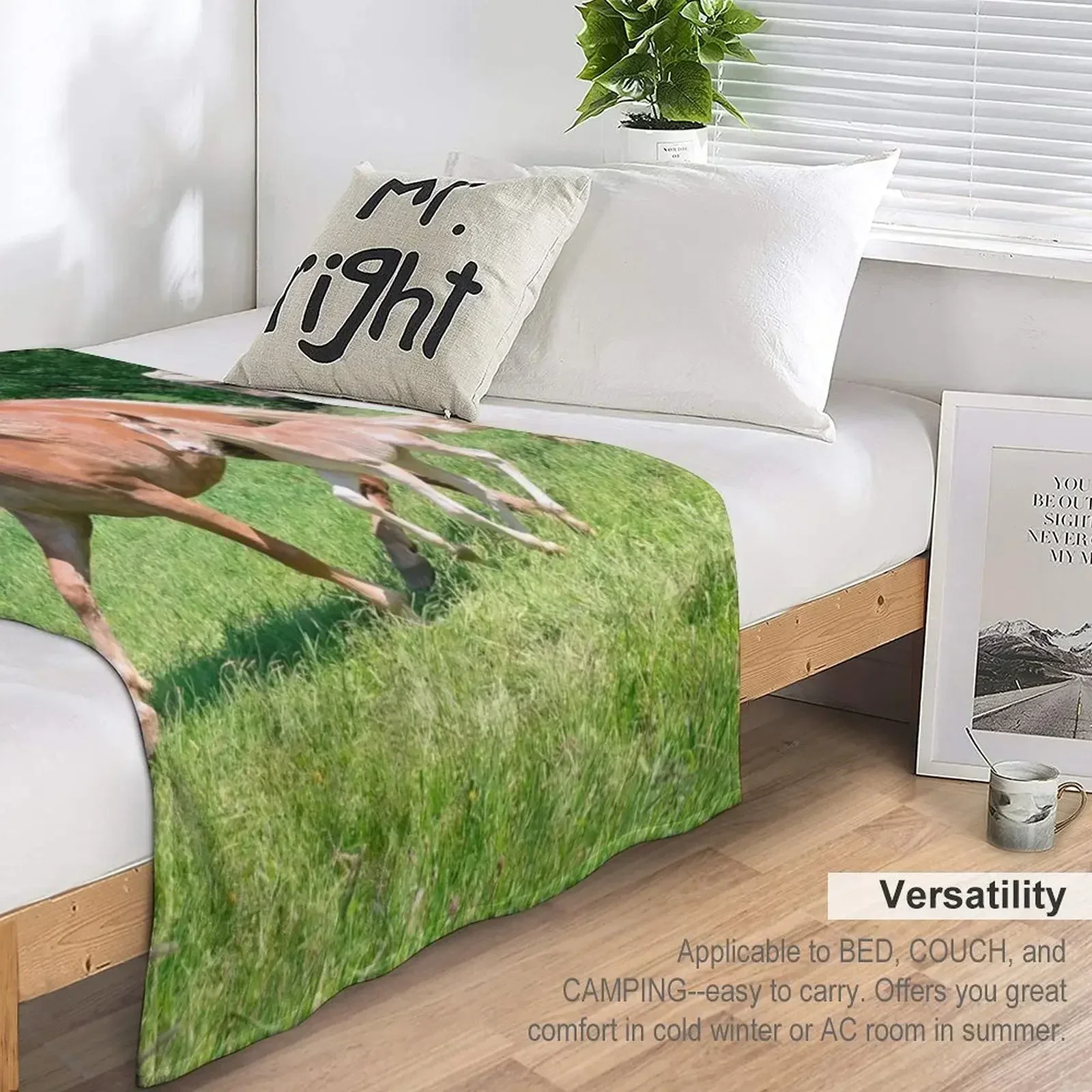 Одеяло с изображением лошадей декоративное одеяло из фланелевой ткани для